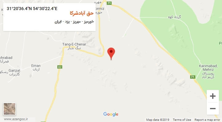 روستای حق آبادشرکا بر روی نقشه