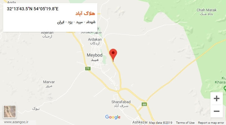 روستای هلاک آباد بر روی نقشه