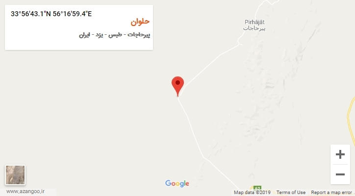 روستای حلوان بر روی نقشه