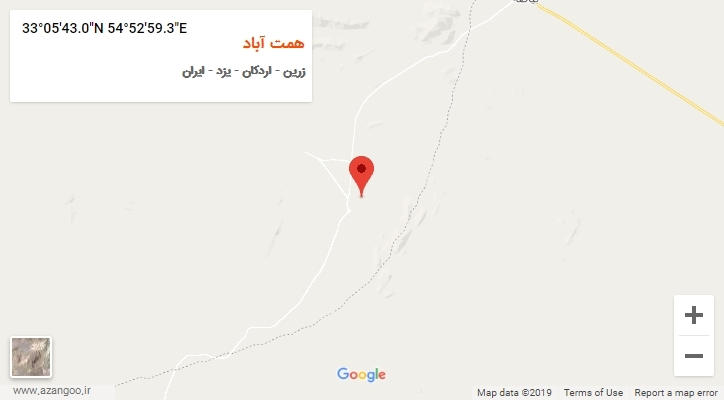 روستای همت آباد بر روی نقشه