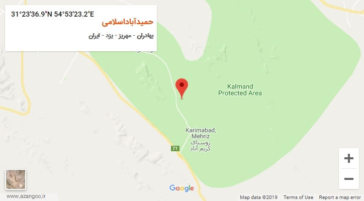 روستای حمیدآباداسلامی بر روی نقشه