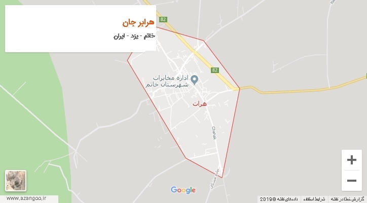 دهستان هرابر جان بر روی نقشه