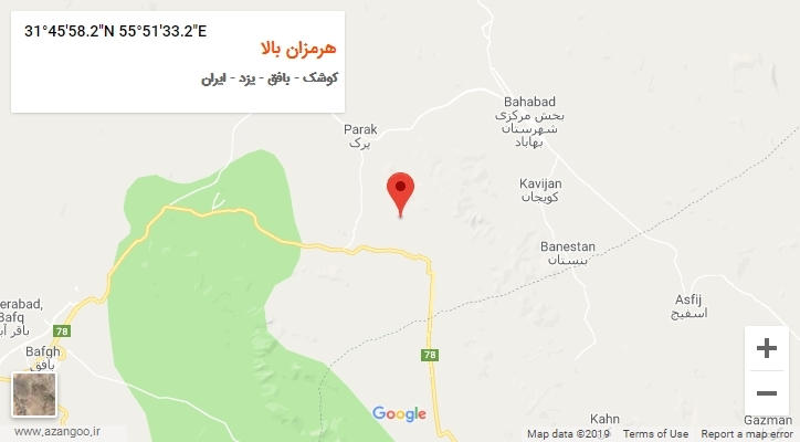 روستای هرمزان بالا بر روی نقشه