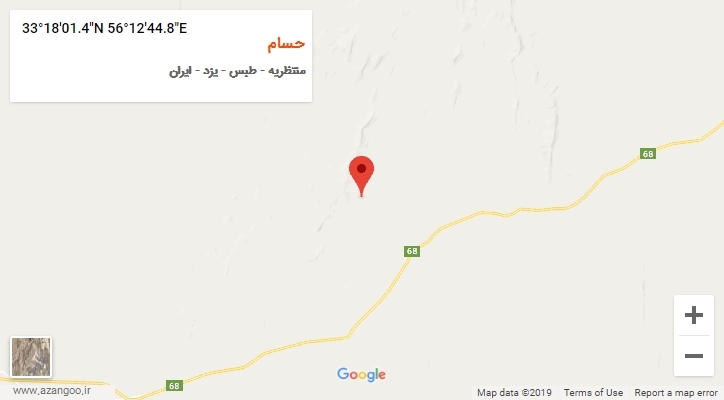 روستای حسام بر روی نقشه