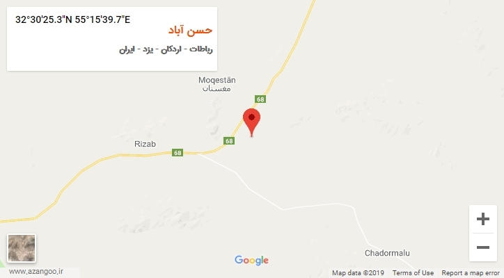 روستای حسن آباد بر روی نقشه