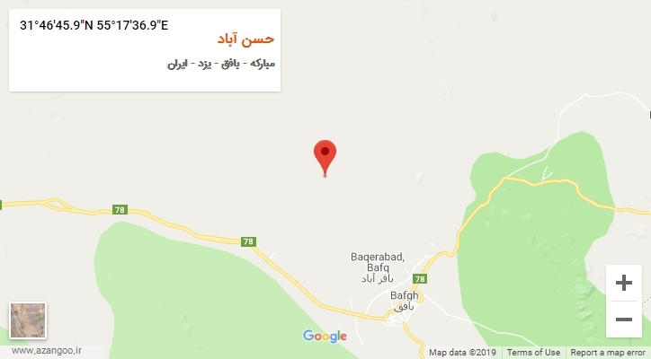 روستای حسن آباد بر روی نقشه