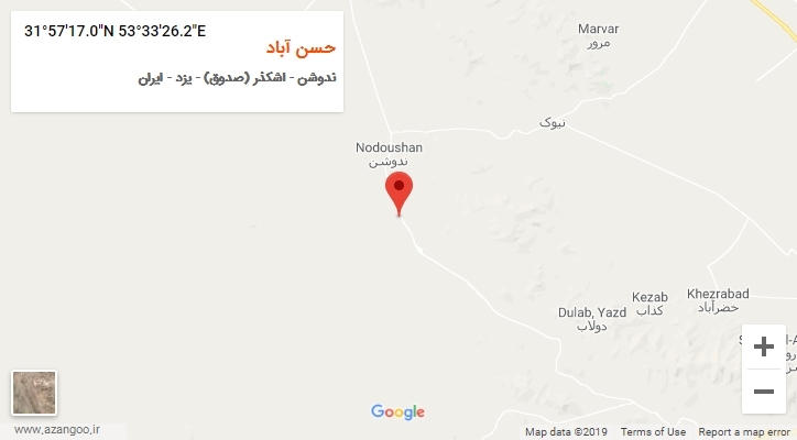 روستای حسن آباد بر روی نقشه