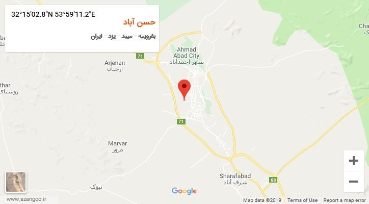 روستای حسن آباد بر روی نقشه