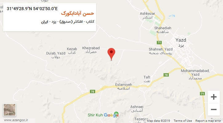 روستای حسن آبادابکورک بر روی نقشه