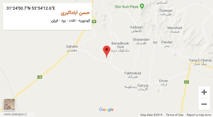 روستای حسن آباداکبری بر روی نقشه