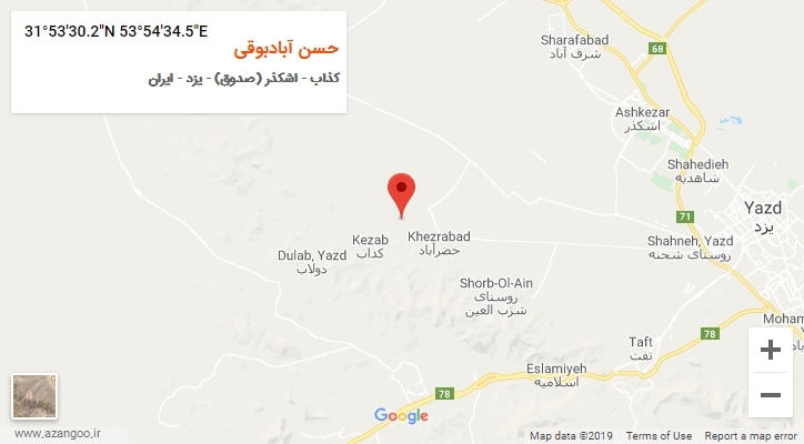 روستای حسن آبادبوقی بر روی نقشه