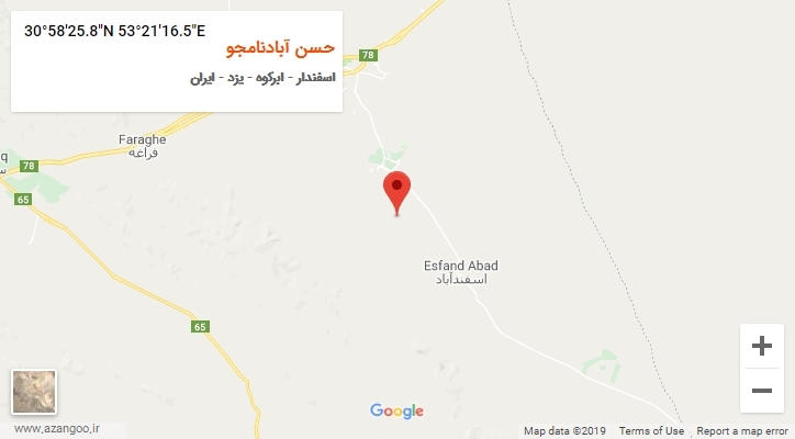 روستای حسن آبادنامجو بر روی نقشه
