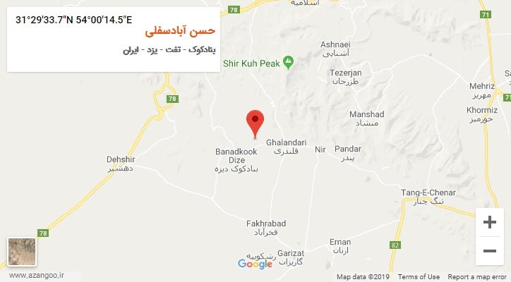 روستای حسن آبادسفلی بر روی نقشه