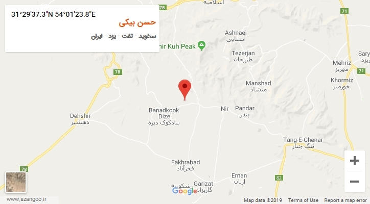 روستای حسن بیکی بر روی نقشه