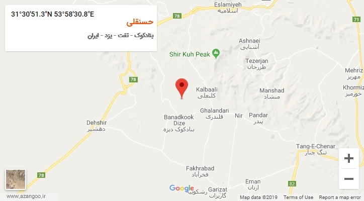 روستای حسنقلی بر روی نقشه