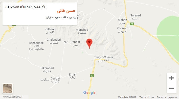 روستای حسن خانی بر روی نقشه