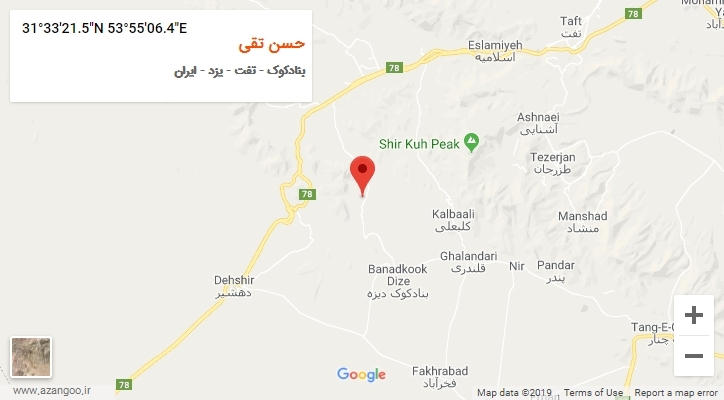 روستای حسن تقی بر روی نقشه