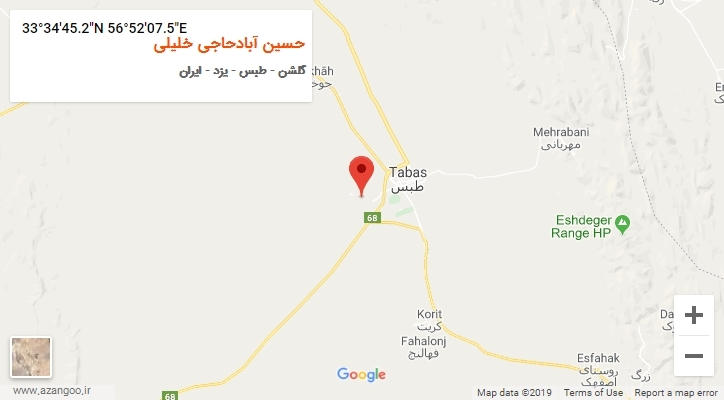 روستای حسین آبادحاجی خلیلی بر روی نقشه