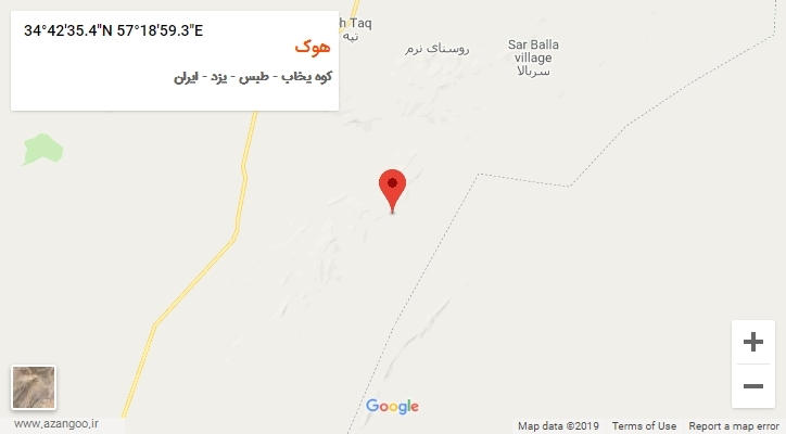 روستای هوک بر روی نقشه