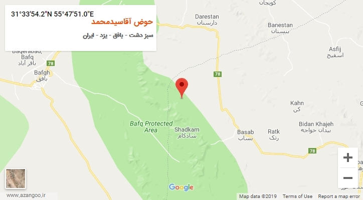 روستای حوض آقاسیدمحمد بر روی نقشه