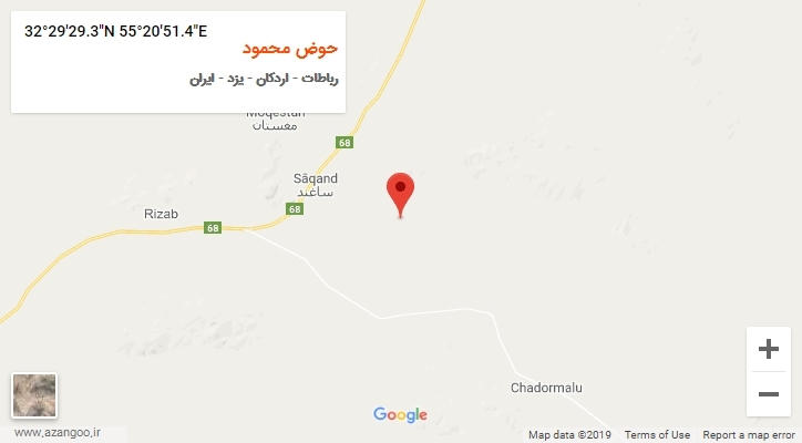 روستای حوض محمود بر روی نقشه