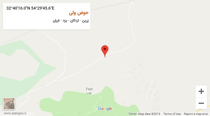 روستای حوض ولی بر روی نقشه