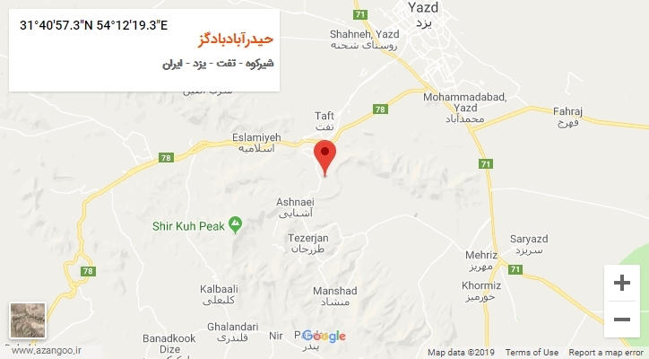 روستای حیدرآبادبادگز بر روی نقشه