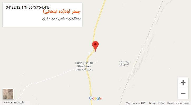 روستای جعفر آباد(ده ایلخانی) بر روی نقشه