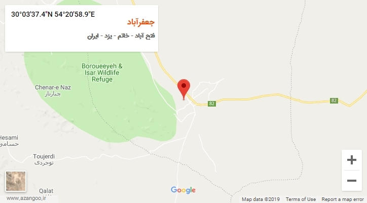 روستای جعفرآباد بر روی نقشه