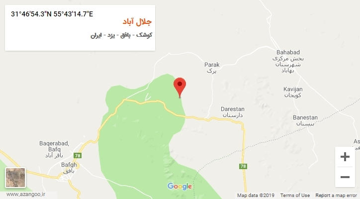روستای جلال آباد بر روی نقشه