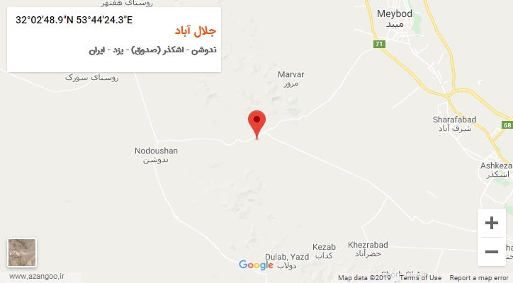روستای جلال آباد بر روی نقشه
