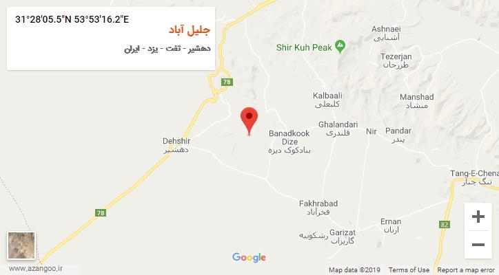 روستای جلیل آباد بر روی نقشه