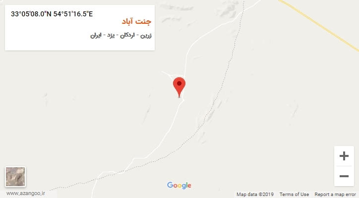 روستای جنت آباد بر روی نقشه