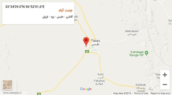 روستای جنت آباد بر روی نقشه