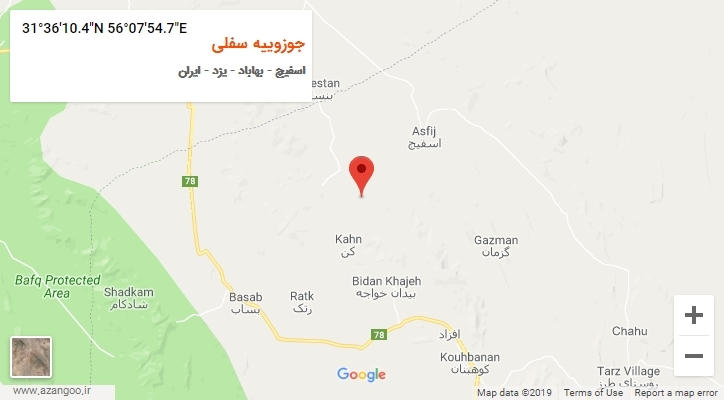 روستای جوزوییه سفلی بر روی نقشه