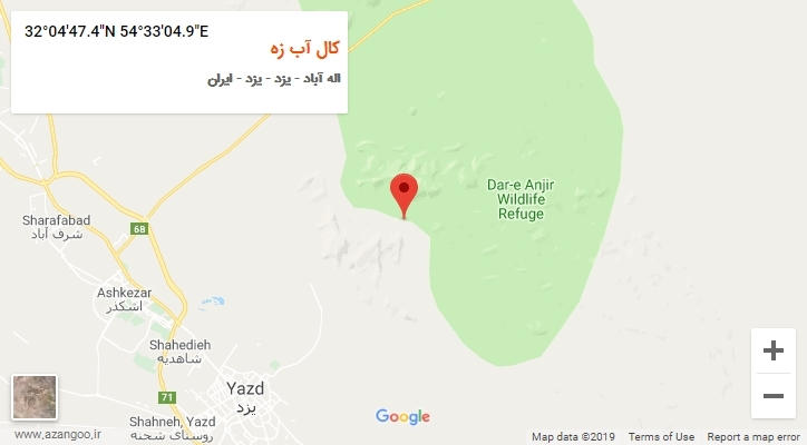 روستای کال آب زه بر روی نقشه