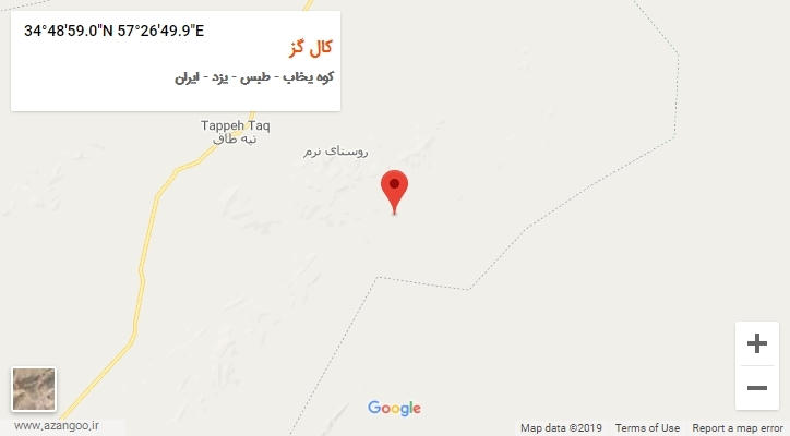 روستای کال گز بر روی نقشه