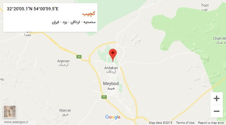 روستای کچیب بر روی نقشه