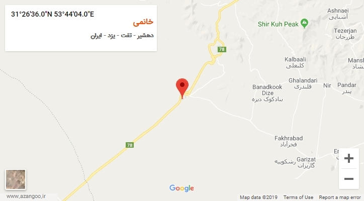 روستای خانمی بر روی نقشه