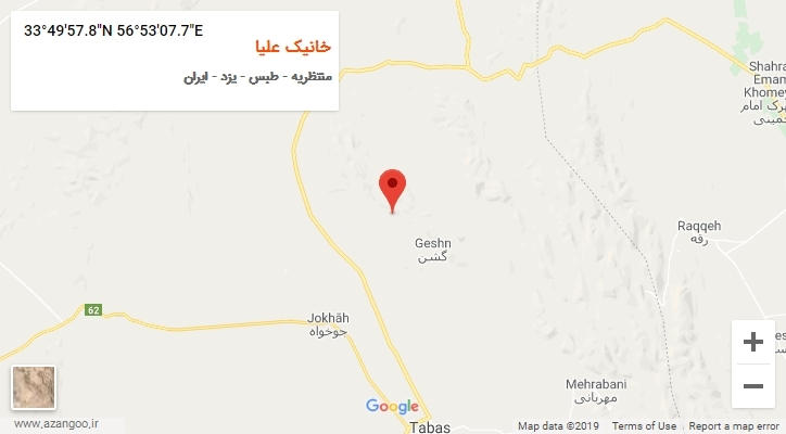 روستای خانیک علیا بر روی نقشه