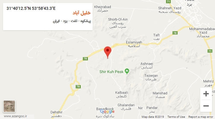 روستای خلیل آباد بر روی نقشه