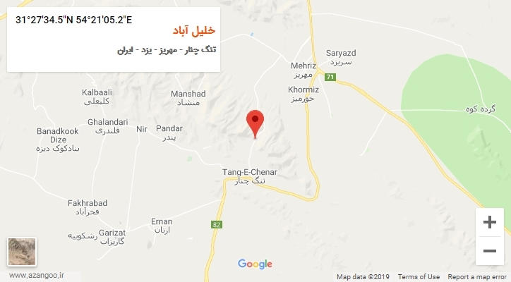 روستای خلیل آباد بر روی نقشه