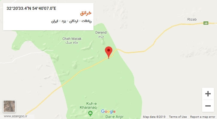 روستای خرانق بر روی نقشه