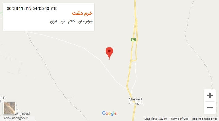 روستای خرم دشت بر روی نقشه