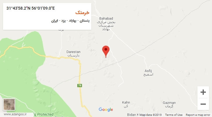 روستای خرمتک بر روی نقشه