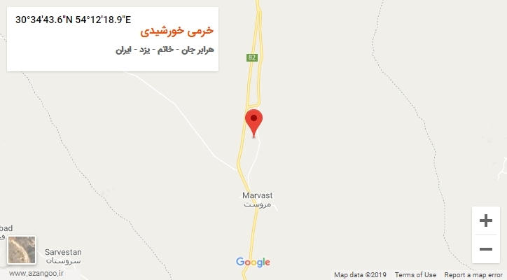 روستای خرمی خورشیدی بر روی نقشه