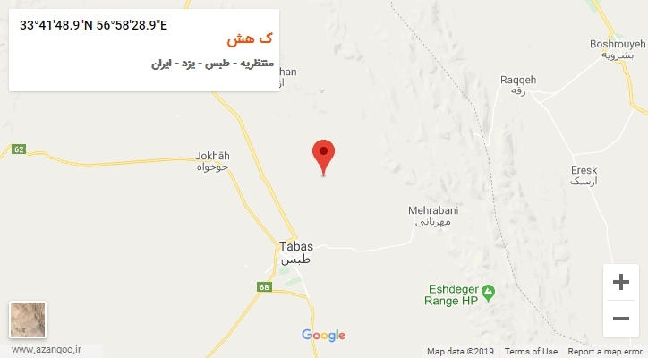 روستای ک هش بر روی نقشه