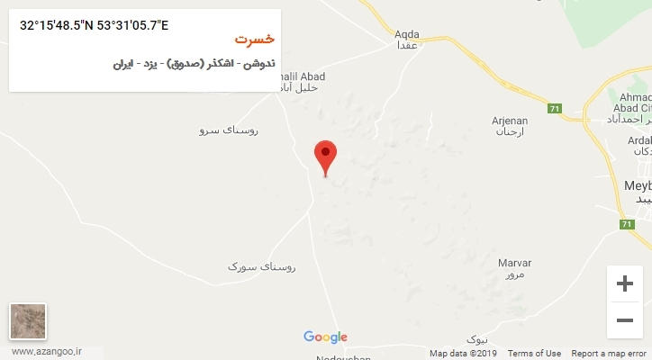 روستای خسرت بر روی نقشه