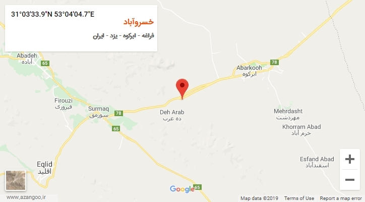 روستای خسروآباد بر روی نقشه