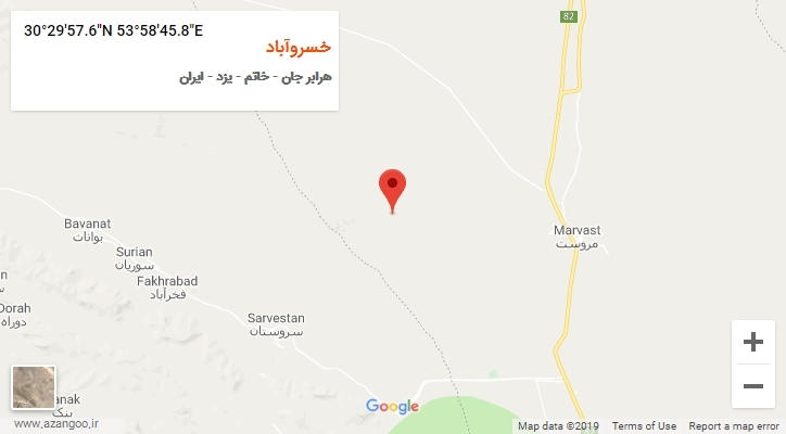 روستای خسروآباد بر روی نقشه